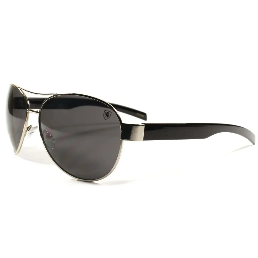 Classic Air Force Military Style Vintage Retro Mens Womens Silver Sunglasses